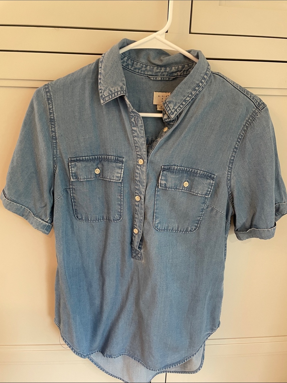 a new day Light Blue Denim Button-Down Shirt